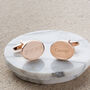 Personalised Rose Gold Oval Cufflink, thumbnail 1 of 2