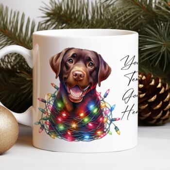 Personalised Labrador In Christmas Lights, 3 of 12