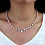 Freshwater Pearl And Rainbow Bead Initial Necklace, thumbnail 1 of 8