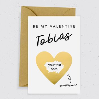 Be My Valentine Scratch Card / Three Colours, 2 of 4