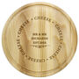 Personalised Cheese Round Wooden Chopping Board, thumbnail 5 of 8
