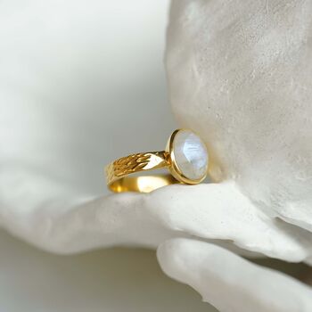 Moonstone Gold Ring, 3 of 9