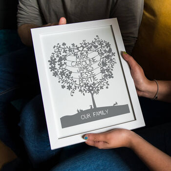 Father's Day Family Tree Paper Cut Or Print, 7 of 10