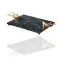 Handmade Black Marble Tray With Gold Twin Deer Handles, thumbnail 2 of 6