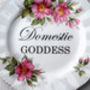 'Domestic Goddess' Upcycled Vintage China Plate, thumbnail 2 of 5