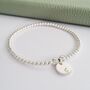 Personalised Sterling Silver Beaded Initial Bracelet, thumbnail 2 of 5
