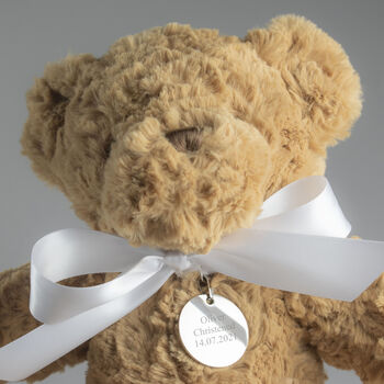 Personalised Eco Bramble Christening Teddy Bear, 5 of 10