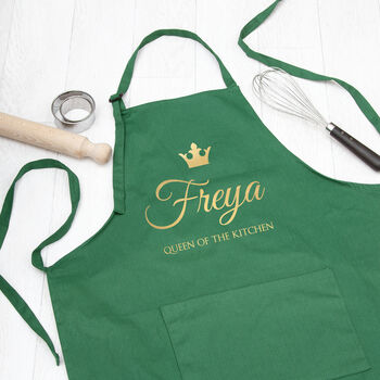 Personalised Contemporary Queen Of The Kitchen Apron, 7 of 12