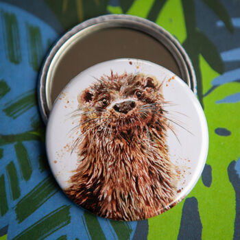 Inky Otter Compact Pocket Mirror, 4 of 5