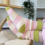 100% Cashmere Bold Pink Stripe Socks, thumbnail 1 of 8