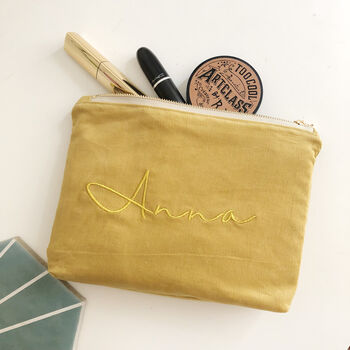 Personalised Corduroy Make Up Pouch Bags, 2 of 7