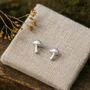 Sterling Silver Tiny Mushroom Stud Earrings, thumbnail 1 of 6