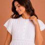 Polo Short Sleeve White Cotton Victorian Style Lace Trim Nightdress, thumbnail 1 of 7