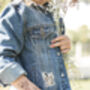 Kids Personalised Denim Jacket X Mrs Mighetto Collab, thumbnail 2 of 5