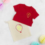 Embroidered Initial T Shirt With Personalised Bag, thumbnail 1 of 9