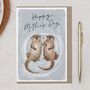 Cute Otters, Happy Mother's Day Card, thumbnail 1 of 2
