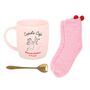 Cupid’s Café Mug, Spoon And Socks Gift Set, thumbnail 2 of 3