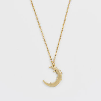 Gold Nightshade Moon Pendant Necklace, 4 of 8