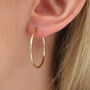 18ct Gold Plated Textured Hoop Earrings, thumbnail 1 of 6