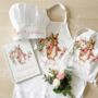 Personalised Kids Baking Set, Pink Rabbit Theme Cooking Apron Chef Hat, thumbnail 1 of 6