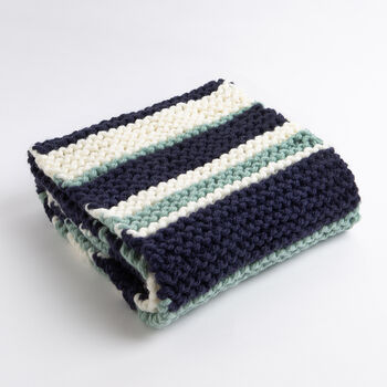 Garter Stripe Scarf Beginner Knitting Kit, 3 of 5