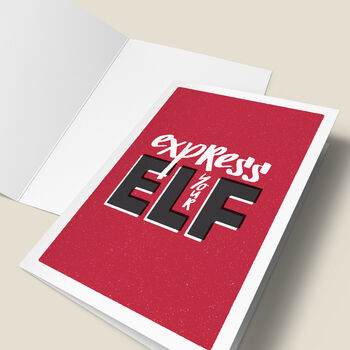 'Express Your Elf' Fun Christmas Card, 4 of 5