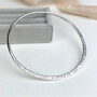 The Angel Personalised Hammered Bangle, thumbnail 2 of 5