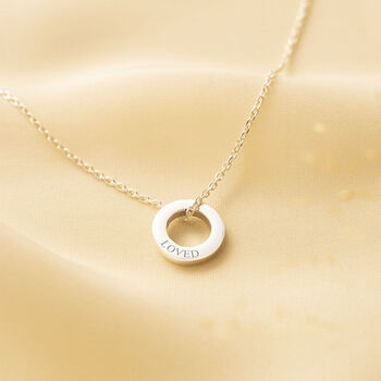 Sterling Silver Family Mini Eternal Rings Personalised Necklace, 7 of 12