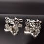 Motorbike Silver Cufflinks Gift Rider, thumbnail 4 of 5