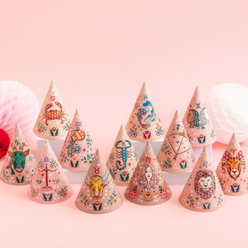 Leo Zodiac Star Sign Party Hats, 3 of 4