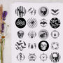 Gothic Monochrome Spooky Circle Sticker Sheet, thumbnail 2 of 3