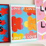 'Love Is Love No3' Floral Pop Art Print, thumbnail 2 of 4