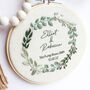 Personalised Wedding/Engagement Wreath Hand Embroidery, thumbnail 4 of 6