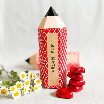 Personalised Teacher Chocolate Filled Pencils, 2 of 9