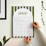 2025 A4 Or A3 Monthly Wall Calendar | Candy Stripes, thumbnail 1 of 12