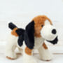 Hound Dog And Golden Puppy Soft Toy Set, thumbnail 2 of 3
