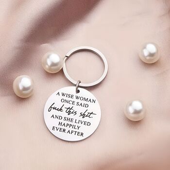 Funny Wise Womans Words Keyring Gift, 4 of 8