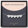 Personalise Multi Hearts Silver Gold Rose Gold Bracelet Initials Engraved, thumbnail 5 of 9