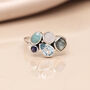 Sterling Silver Faceted Mixed Gemstone Ring, thumbnail 4 of 8