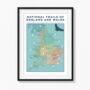 Hiking Trails Of England And Wales Map Art Print, thumbnail 2 of 7