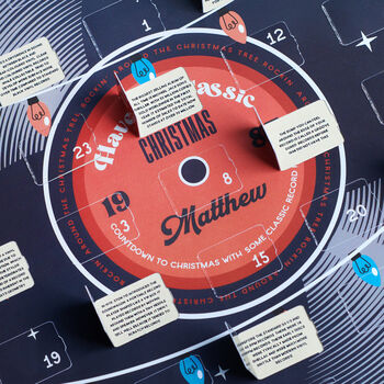 Personalised Vinyl Record Music Trivia Advent Calendar, 2 of 3