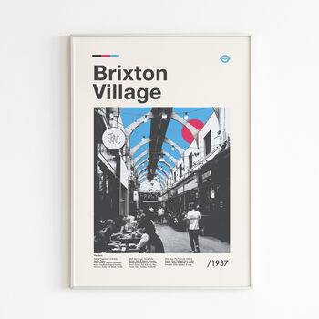 Brixton Village Mid Century Style Print, 8 of 9