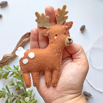 Sew Your Own Seamus The Stag Felt Sewing Kit, 9 of 11