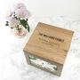 Personalised We Are Family Oak Photo Keepsake Box, thumbnail 2 of 6