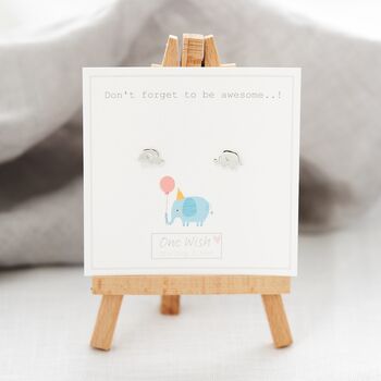 Awesome Elephant Sterling Silver Stud Earrings, 4 of 10