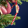 Personalised Christmas Candy Cane Decoration, thumbnail 2 of 6