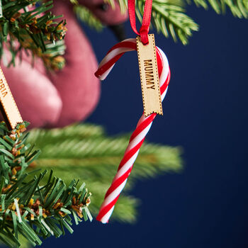 Personalised Christmas Candy Cane Decoration, 2 of 6