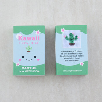Kawaii Cactus Cross Stitch Kit, 4 of 8