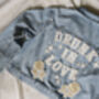 Bride Embroidered Denim Jacket 'Drunk In Love', thumbnail 7 of 9