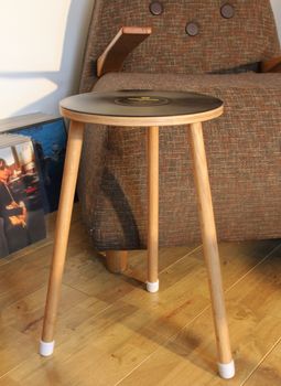 Vibyl Side Table Custom Made With Vinyl Records, 6 of 9